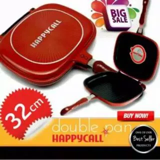 HAPPYCALL DOUBLE PAN JUMBO 32cm ORIGINAL MADE IN KOREA/BAYAR DITEMPAT/MEDANp