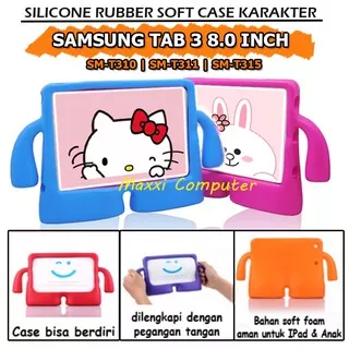 Samsung Galaxy Tab 3 8 8.0 T310 T311 T315 Inch Kid Softcase Gel Soft Case Casing Anak With Handle