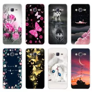 Samsung Galaxy J5 (2015) SM-J500F Flower Cat Printed Phone Casing Samsung J5 (2016) SM-J510F Soft Silicone TPU Case
