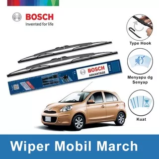 Bosch Sepasang Wiper Kaca Mobil Nissan March K13 Advantage 21 & 14