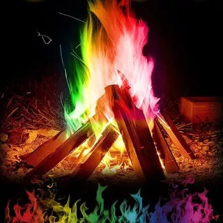 Bubuk Api Unggun Api Warna Warni Prank Sulap Api Magic Trick Fire Colorful Flame Powder Flames