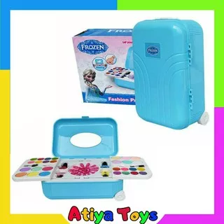 Mainan Edukasi Make Up Kutek Kuku Anak Frozen Fashion And Nail Art Trolley Koper Cewek Perempuan Set