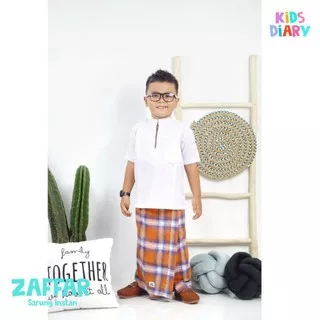 Sarung Instan ZAFFAR - Motif Kotak-Kotak Sarung Anak Laki-Laki Fashion Busana Muslim