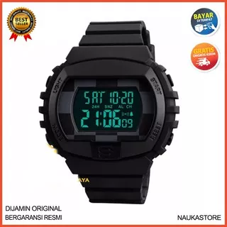 Jam Tangan SKMEI 1304 Digital Sporty Pria - Hitam Polos Termurah F6Y3