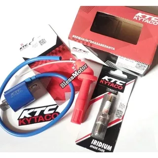 Koil Racing KTC Kytaco set Kop Busi plus Busi iridium KTC Kytaco Original Satria FU 150 Karbu/injeksi