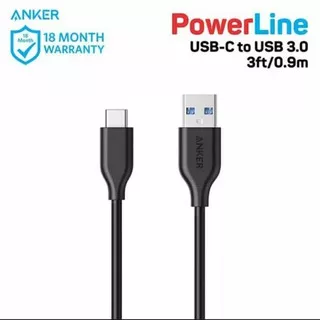 Kabel Data Anker PowerLine Original USB Type C 3.0 Cable 3ft/0.9m