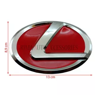 Emblem Logo Mobil Lexus Merah 13 cm