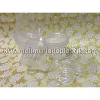 Cup puding ulir gelombang plastik