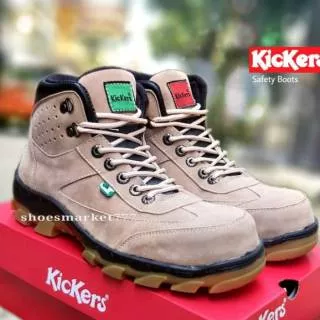 SEPATU SAFETY TRAKING KICKERS ARGON SAFETY BOOTS PRIA KERJA LAPANGAN TOURING GUNUNG UJUNG BESI