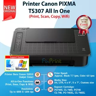 Printer Canon PIXMA TS307 Print Scan Copy WiFi Wireless All In One