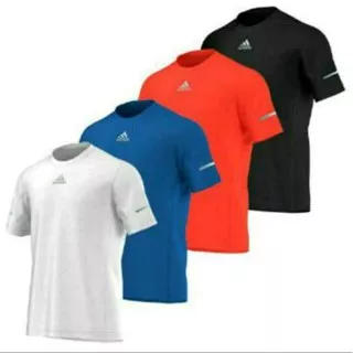 Kaos Tshirt Baju Combed 30S Distro ADiDAS Strip 1 Gym Olahraga polos custom sport anak dewasa COD