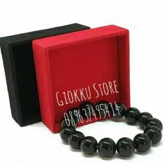 {FREE BOX} Gelang giok/ giok korea/ gelang kesehatan/ gelang terapi/ giok kesehatan/blackjade/batu