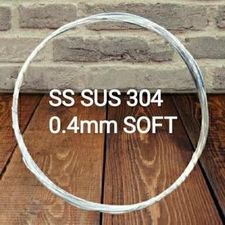 Kawat stainless steel SS SUS 304 0.4mm SOFT panjang 5meter