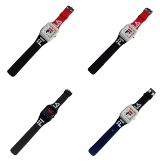 Jam Tangan Wanita Analog Strap Rubber Case Segi FILA Bendera