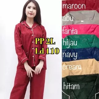 piyama pp emboss xl 2L ld 110 lengan panjang celana panjang