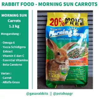 MAKANAN KELINCI MORNING SUN CARROT - PELET KELINCI MORNING SUN - MORNING SUN CARROT - RABBIT FOOD