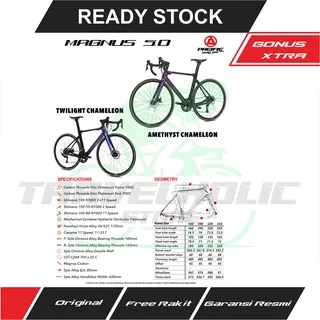 SEPEDA BALAP ROAD BIKE PACIFIC MAGNUS 5.0 CARBON 700 X 25C (2X11-MH)