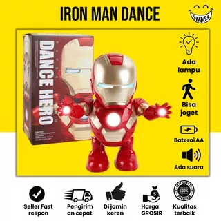Mainan robot  mainan anak laki laki cowok avengers avangers avenger avanger iron man dance