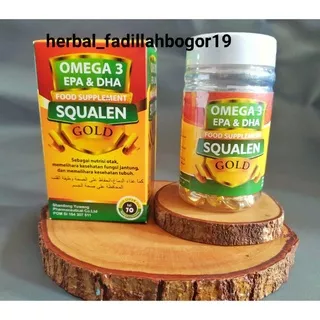 Fish Oil Gold Omega 3 EPA dan DHA Squalen 70 softgel / Minyak Ikan