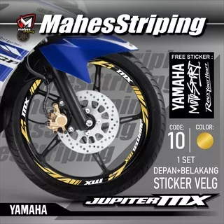 Mahes Striping - Stiker Cutting Sticker Velg Yamaha JUPITER MX 135 Old New Racing Lis List Variasi Custom Set Depan Belakang CVMS JUPITER MX 10
