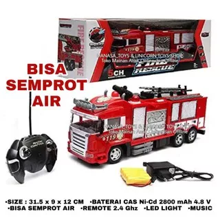 Mobil Remote Control Mobil Pemadam Fire Rescue Bisa Semprot - Mobil Remot Pemadam Kebakaran