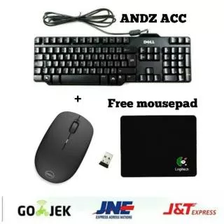 Paket Keyboard Dell 8115 + Mouse Wireless Dell WM126 - Black - Blue - Red