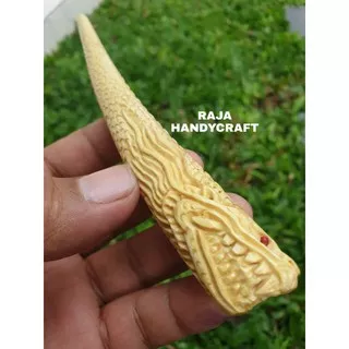 Once Pipa Rokok Kayu Bertuah KEMUNING GADING model Ukir kualitas Premium 100 % asli