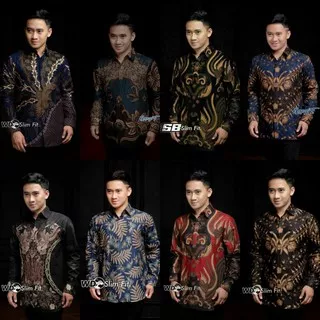 Batik Pria Lengan Panjang Batik Nakula motif Garuda Size M L XL XXL Reguler