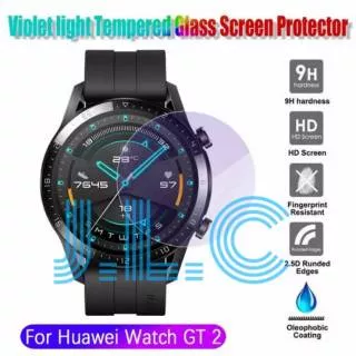 Tempered Glass Anti Gores Kaca Biru Blue Ultra Violet Huawei Watch GT 2 46mm 2019 Anti Gores Kaca