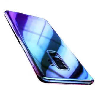 Case Samsung Galaxy Note 8 9 S9 S8 S7 S6 Edge Plus Casing Gradien Hardcase Purple Blue Cover Aurora