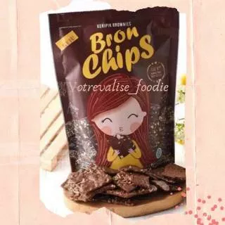 Bronchips Keripik Brownies Kering Bron Chips Coklat Camilan Renyah Halal Topping Ice Cream Roti Susu