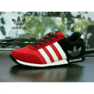 SEPATU ADIDAS V RACER CLASSIC HITAM MERAH