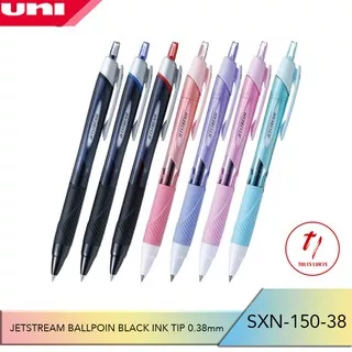 PEN NGEBUT Jetstream Ballpoint Pen Pin Tip 0.38mm HITAM (SXN-150-38)