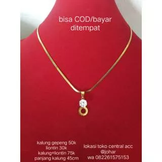 COD Kalung Liontin Bvlgari Bulgari Titanium Gold dan Silver