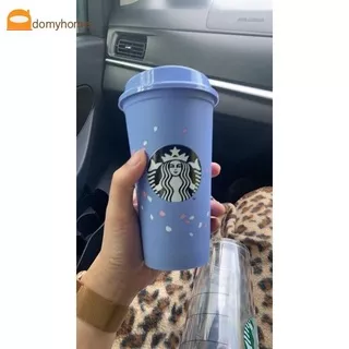 Starbucks Reusable Ramah Lingkungan Sakura Cup PP Coffee Cup 473ml/16floz Botol Air Minum domyhome