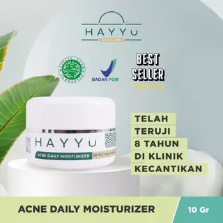 ACNE DAILY MOISTURIZER DAY NIGHT CREAM KRIM PAGI MALAM JERAWAT PELEMBAP ROYAL JELLY, ZINC PCA, MADU, PINE OIL, NIACINAMIDE HAYYU SYAR’I SKINCARE HALAL