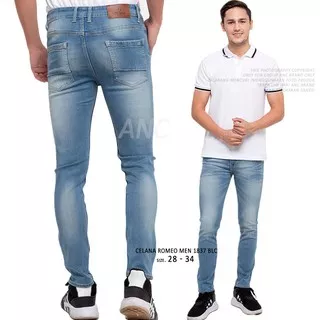 Celana Jeans Basic Cowok - Celana Romeo Men 1837 BLC