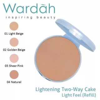 REFILL Wardah Lightening Powder Foundation Two Way Cake Light Feel SPF 15