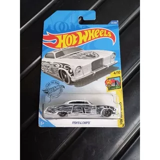 hotwheels FISH`D & CHIP`D putih HW ART CARS