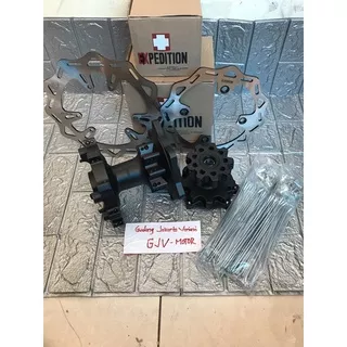 Tromol Set Crf 150 L Expedition Hole 36 Ring 17 Supermoto Tromol depan belakang piringan disc jari2