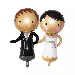 Balon cin cin wedding / balon pasangan pengantin groom & bride bridal shower / balon cincin