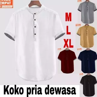 TERBARU BAJU KOKO PRIA LENGAN PENDEK BAHAN LINE ADEM/KOKO DIAZ 7 WARNA/BAJU MUSLIMIN