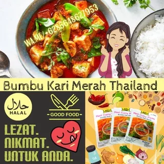 Bumbu Kari Merah Import Khas Thailand 50gr Red Curry Paste Lobo