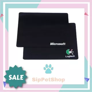 Mousepad Alas mouse Hitam Logo Logitech Alas mouse Gamming - Mousepad Gaming