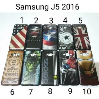 Cover samsung j5 case hardcase samsung j5 2016 j510 casing superman spiderman iron hulk case karakte