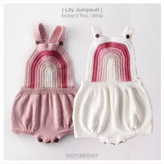 Jumpsuit Knitted Rainbow Pakaian Bayi Pelangi Baju Baby Jumper LILY