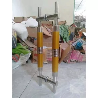 handle pintu baut tembus 45cm gagang tarikan pintu aluminium pegangan pintu mewah handle pintu kaca