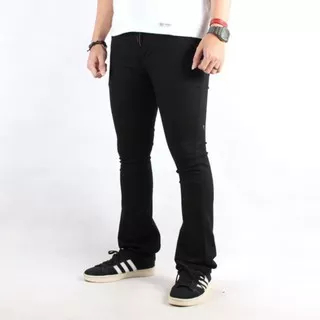 NAKENT DENIM ORIGINAL Celana Jeans Panjang Cutbray Celana Cutbray pria warna hitam seri NDJ 201