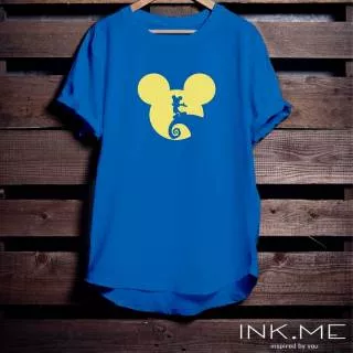 Mickey in Yellow/ KAOS WANITA KAOS PRIA/ KAOS UNISEX MICKEY KAOS SABLON UNISEX