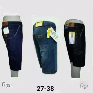 Six Celana Jeans Pendek Garmen Pria Remaja Dewasa Biru Dongker,Navy Biowash Biru Gelap